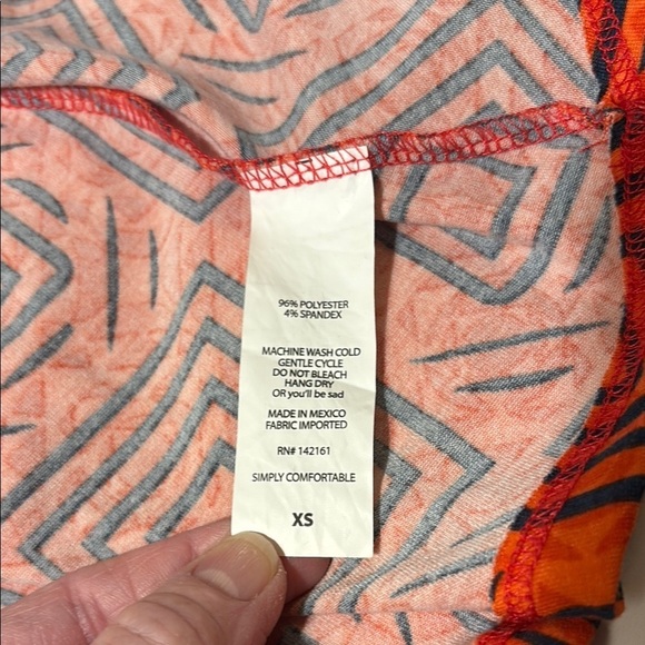 LuLaRoe Madison Orange A-line Pleated Knee-length Skirt size XS - Picture 6 of 8